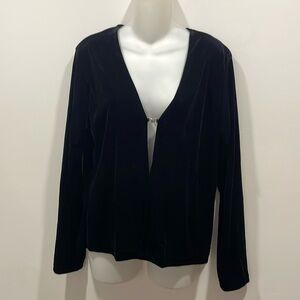 Fashion Bug black top with silver clasp size large